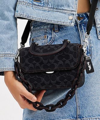 ＜COACH＞ローグ　トップ　ハンドル・シグネチャー　デニム